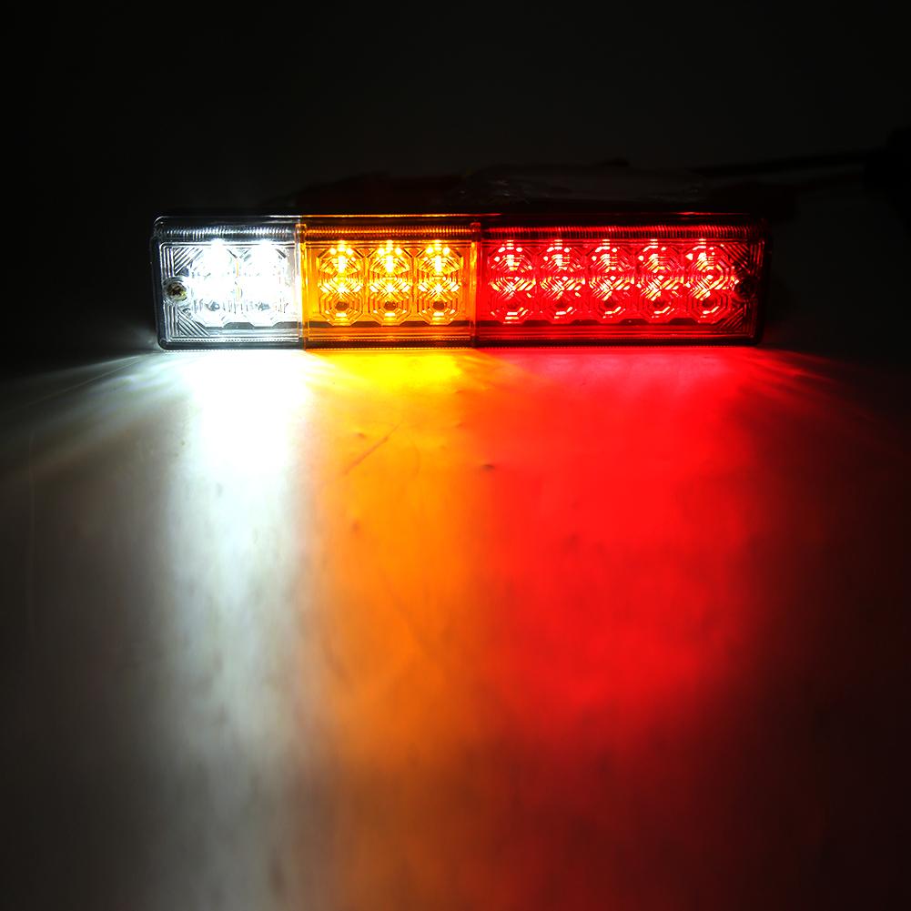 2pcs Vehicle 20 LEDs 3 Color Side Strip Light Signal Tail Lamp HL I012