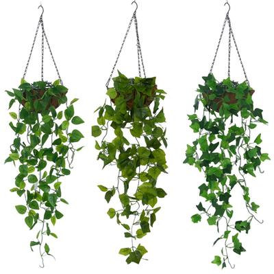 Simulation Leaf Wall Hanging Flower Dill Home Simulation Green Leaf Sweet Potato Vine Wall Decoration, Green Dill Hanging Orchid