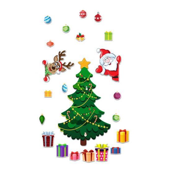 23Pcs/Set Christmas Tree Fridge Magnet Waterproof Merry Xmas Tree Santa Elk Gift