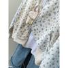 Wind real shot zipper cardigan hooded sweater women's season thin loose large size pocket jacket