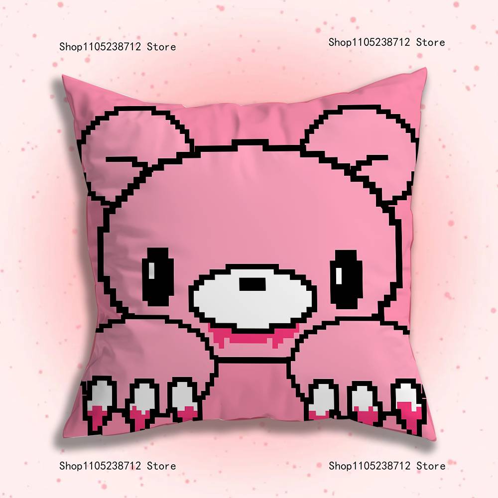 Cartoon G-Gloomy Bear Pillow Covers Cartoon Sofa Decorative Home Double-Sided Printing Short Plush Cute Cushion Cover