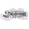 VidaXL Ensemble à manger de jardin et coussins 13 pcs beige 3278115