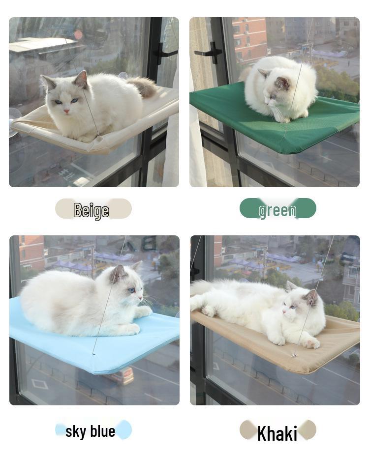 Removable, Washable Cat Hammock with Suction Cups - Perfect for All Seasons