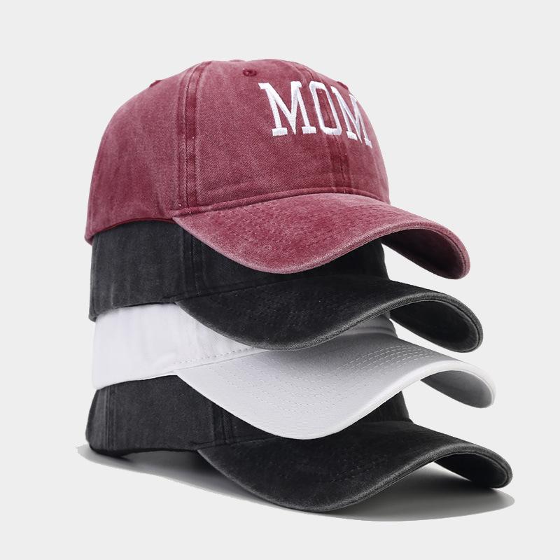 Trendy Vintage Embroidered Washed Cotton Dad/Mom Baseball Cap - Casual Sun Hat