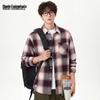 Men's Retro Plaid Long-Sleeve Shirt