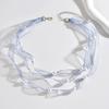 Pearl Organza Ribbon Choker, Sweet Simple Korean Style Clavicle Necklace