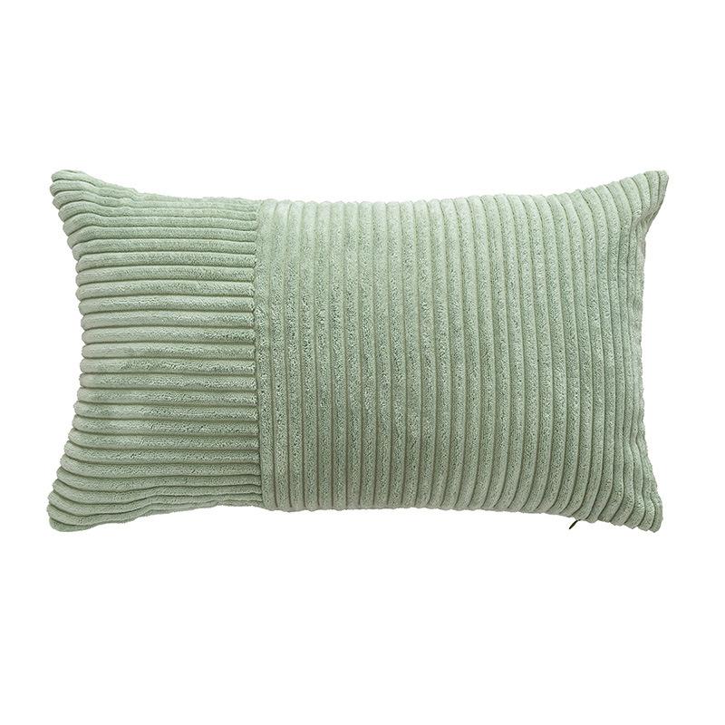 Corduroy Splicing Pillow Cover Living Room Sofa Cushion Solid Color Waist Pillow Pillow Cover