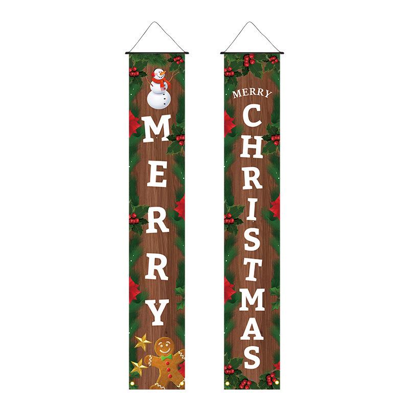 Christmas Nutcracker Couplets Door Curtain Flags | Festive Porch Decor