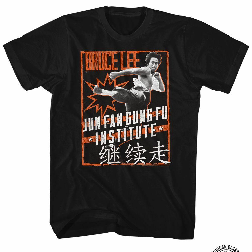 Bruce Lee Pow Gung Fu Black T-Shirt XXL