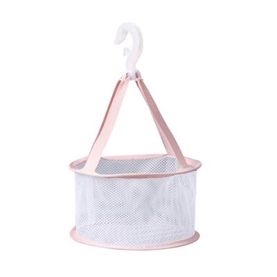 Makeup Brush Net Basket Beauty Egg Makeup Sponge Tool Hanging Drying Storage Basket Pink 20cm