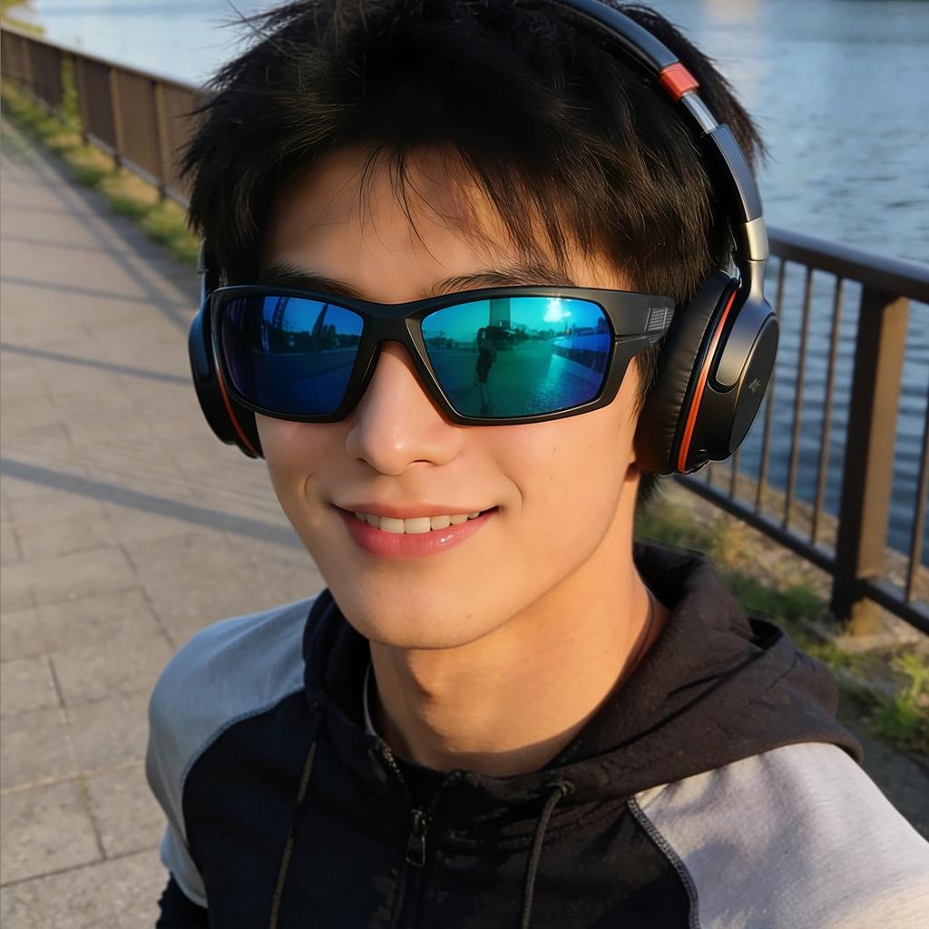 Sports Polarized UV400 TR90 Unisex [Joopin] Sunglasses, Lenses, Men's, Running, Cycling, Protection, Lightweight, Frame, Wrap-Around Design, (Blue)