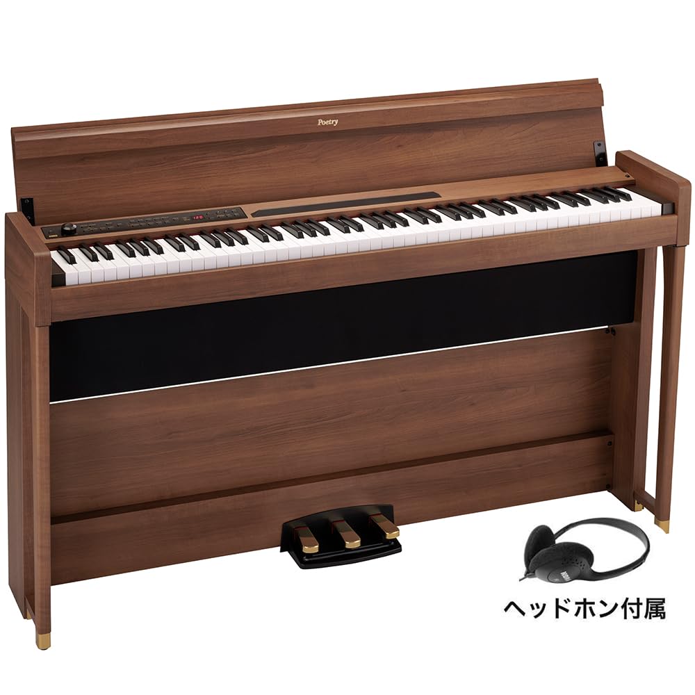 Korg Digital Piano Poetry 88-Key Inspired by Chopin Warm Wooden Finish Includes Headphones and Pedal