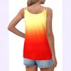 Women's Crew-neck Gradient Print Sleeveless Shoulder Camisole