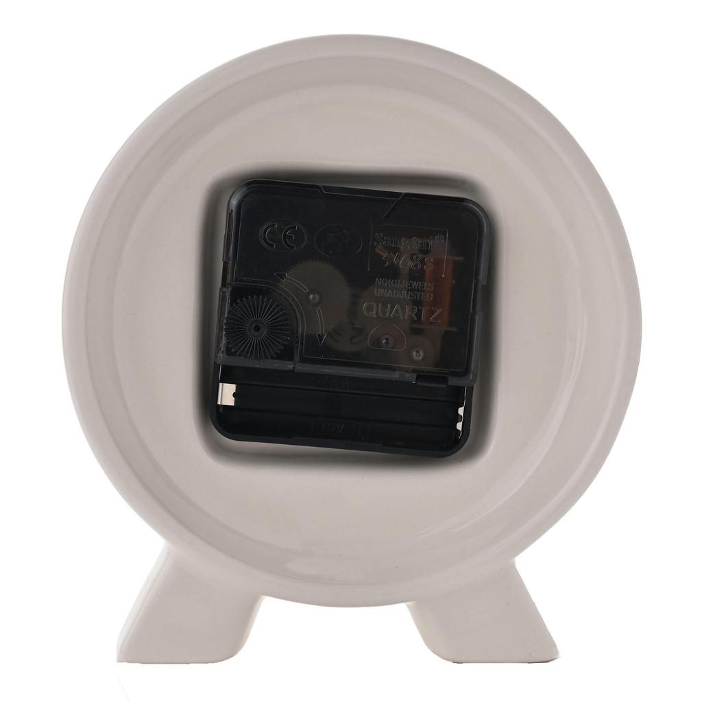 Interval Ceramic Mantle Clock - Soft Cream