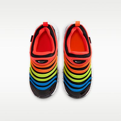 Nike Dynamo Free Breathable Low Top Kids Lifestyle Shoes Black Orange