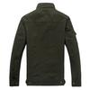Spring and Autumn Men's Medium Green Jacket Top Men's Pure Cotton Jacket Large Size Casual Tooling Jacket Men's Jacket
