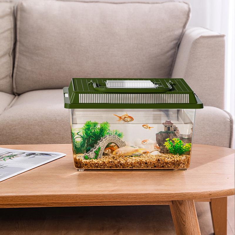 Portable Outdoor Fish & Turtle Tank: Small To Medium Breeding Box with Lid for Insects & Household Use