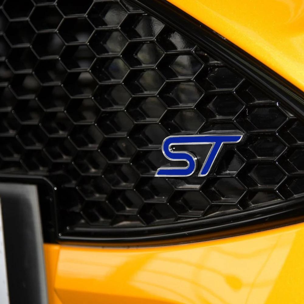 1 buc. Emblema ST din aliaj de aluminiu pentru mașină Autocolant Decal Decorativ pentru Grila Față Caroserie Portbagaj Pentru TAURUS Shelby Edge Ecosport Kuga Mustang