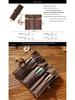 Vintage Genuine Leather Cowhide Pencil Roll Case - Simple, Multifunctional Roll-Up Pouch