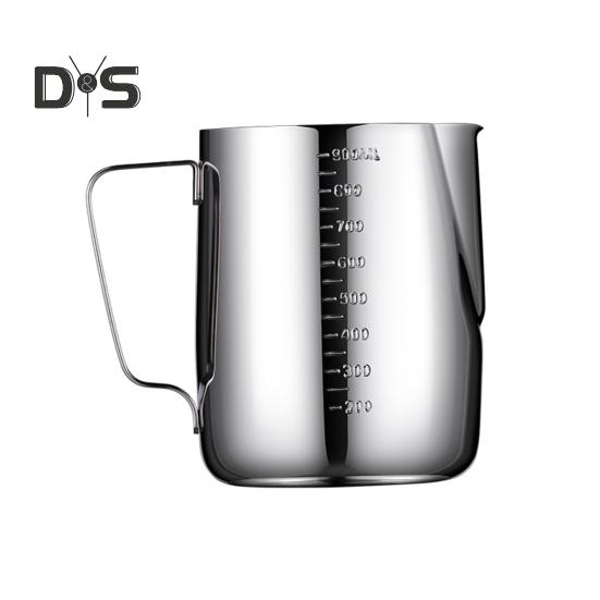 Jarra de acero inoxidable para espumar leche (140 ml, 350 ml, 550 ml y 900 ml), ideal para capuchino, latte art.