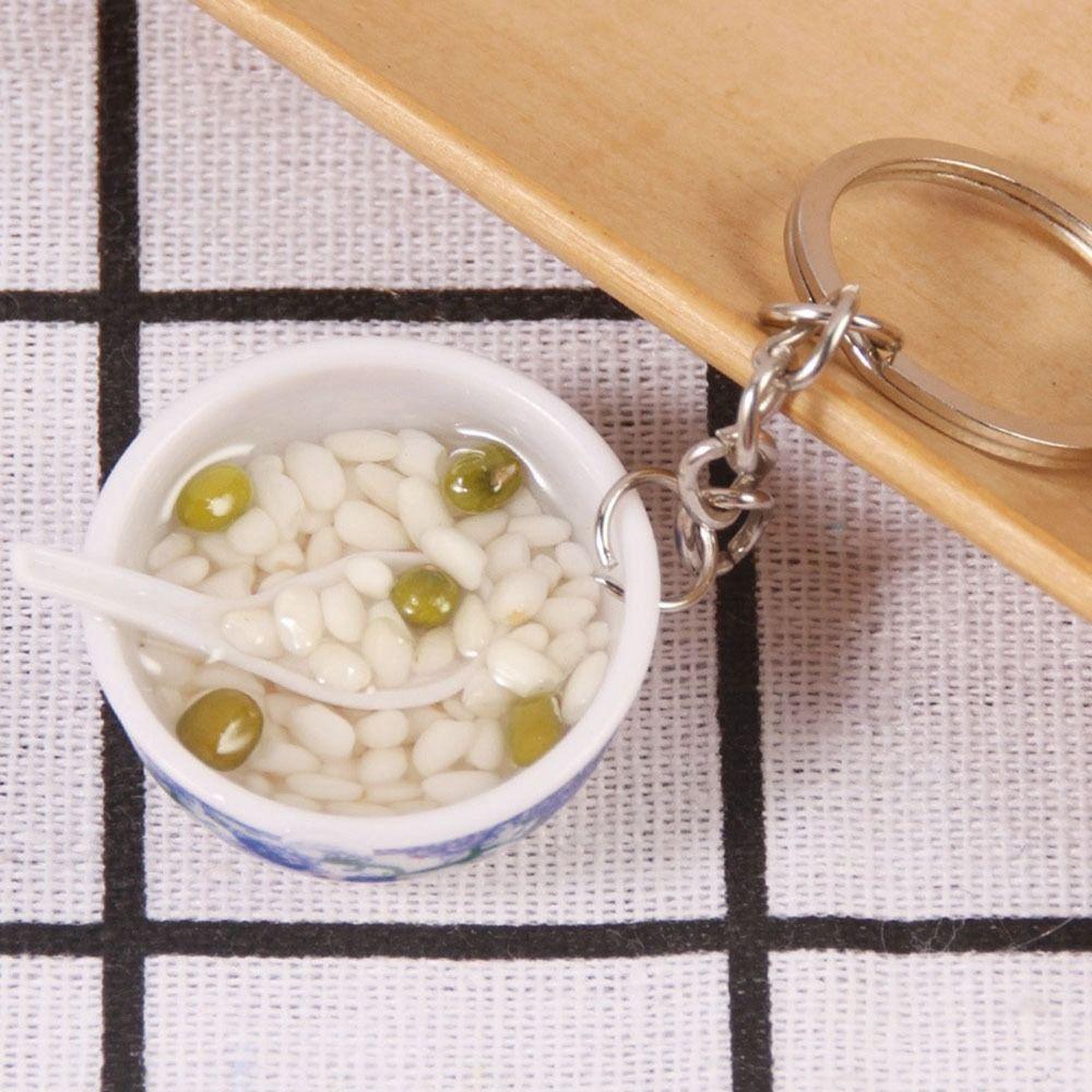 10 Styles Simulation Bowl Food Bowl  Shape Key Chain Pendant Children Play Toys  Play House Food