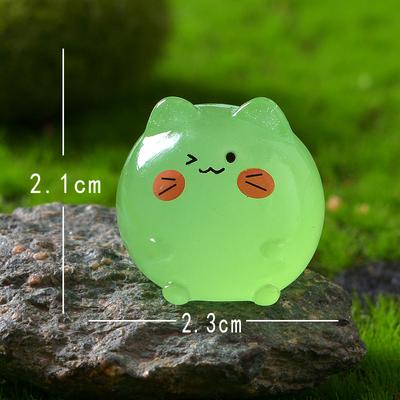 1Pc Luminous Cat Home Decor Miniature Figurines Noctilucent Cat Desk Decoration Fairy Garden Diy Gardening Accessories