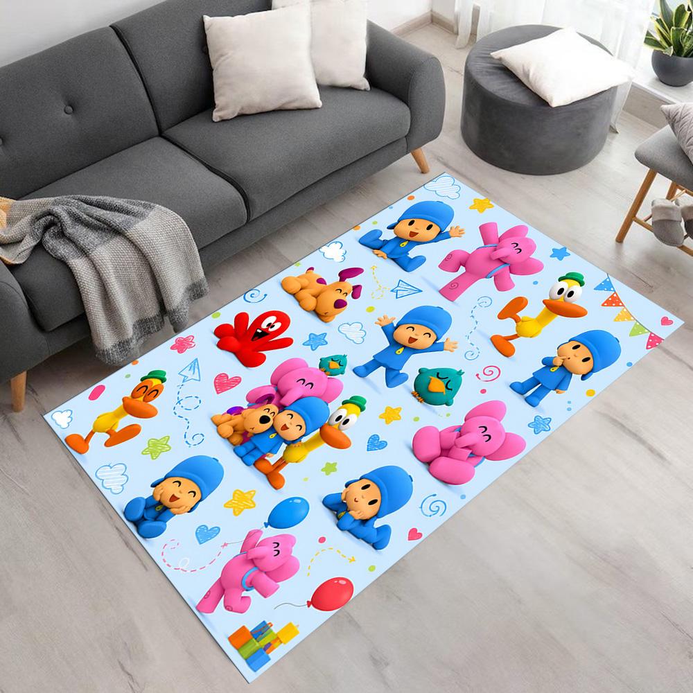 Pocoyo Carpet Suitable for Dormitory Living Rooms Game Room Hallway Anti-slip Rug Decorate Offices Perfect Gift for Friends & Family