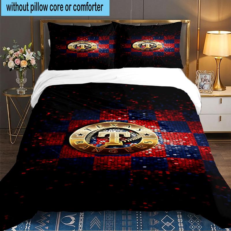 Texas Baseball 3pcs Bedding Set,Including 1pc Duvet Cover And 2pcs Pillowcases Perfect Gift for Christmas,Ideal for Bedroom, Dormitory