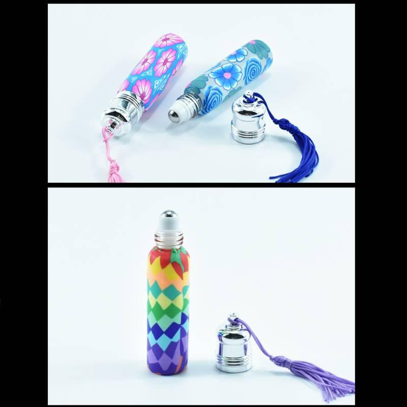 Glass Refillable 6ml Empty Perfume Essential Oil Roll On Roller Travel Bottle