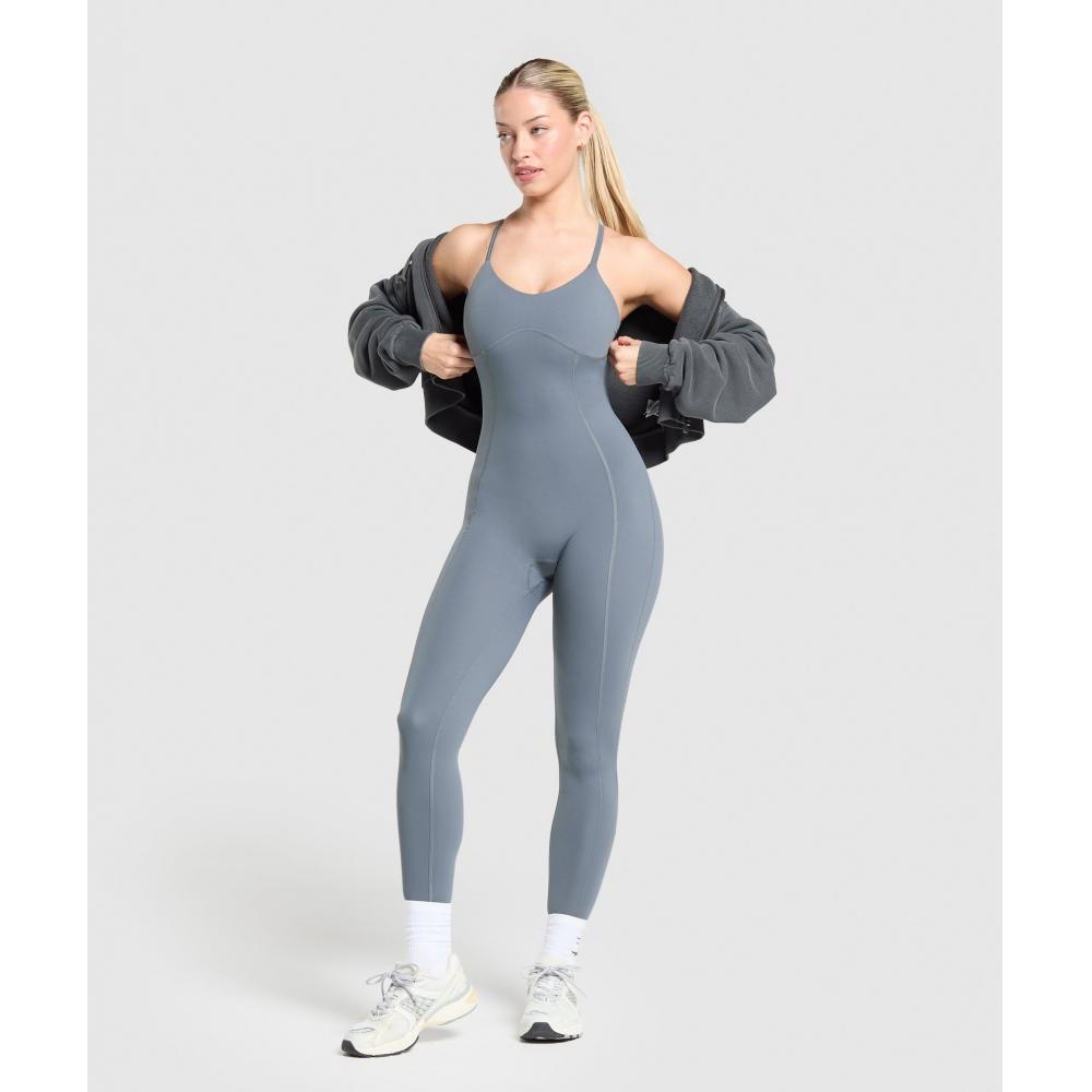 Gymshark Špagetové All In One železově modré B9a1r Uctm