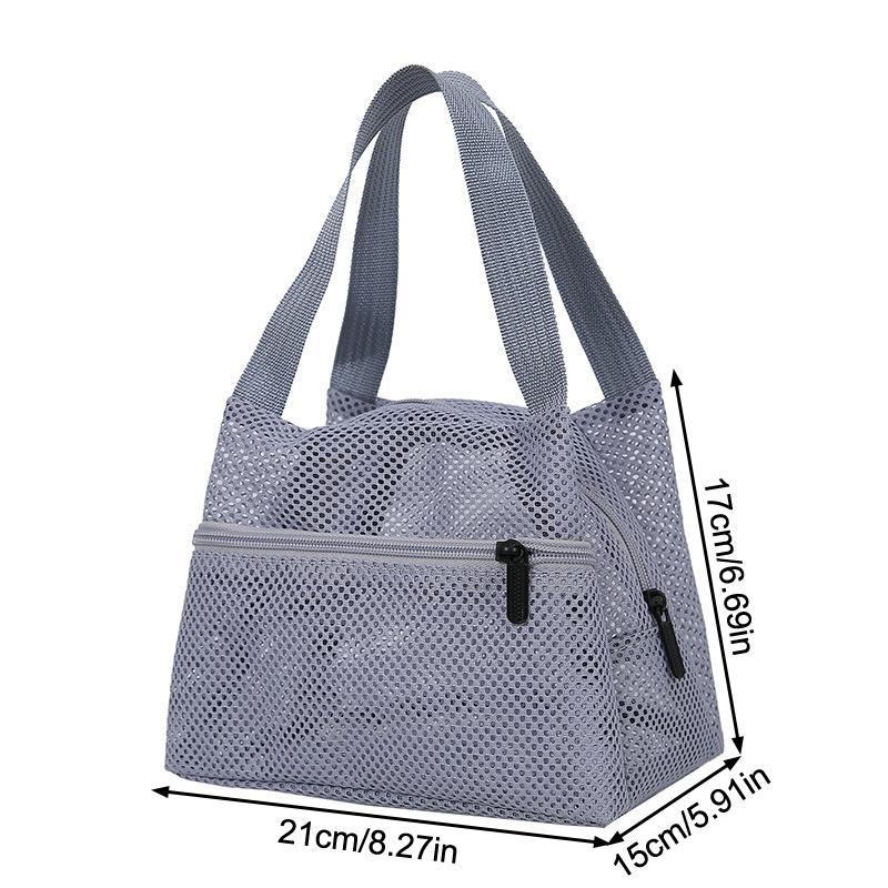 Torba siatkowa w jednolitym kolorze, podróżna kosmetyczka, duża pojemność, kosmetyczka, przenośne torby do przechowywania na sport, pływanie