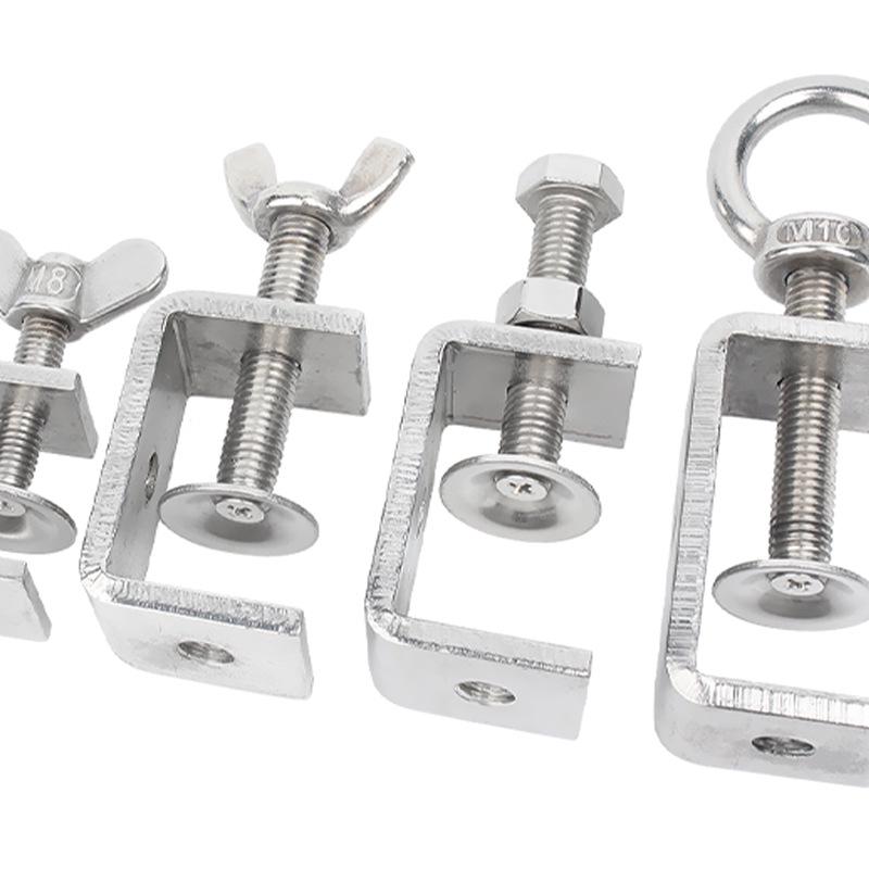 U-Klemme aus Edelstahl 304 mit Handspannring für die Holzbearbeitung und die Befestigung von Stahlrohren