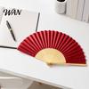 Lightweight Bamboo Fan Chinese Style Silk Folding Fan, Ribs Decorative Handheld Summer Cooling Portable Party Favors for Men Women Wooden