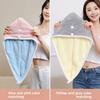 Premium Hair Drying Hat Coral Fleece Drying Cap With Thick Absorbent Design For Home And Travel