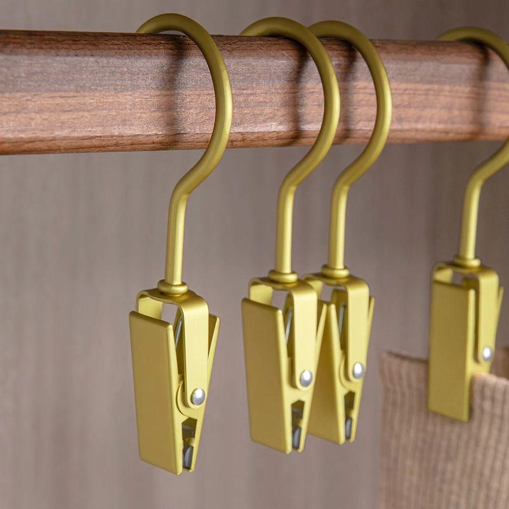 1/3pcs Seamless Pants Racks Aluminum Alloy Trousers Organizer Portable Drying Clip  for Hats Socks