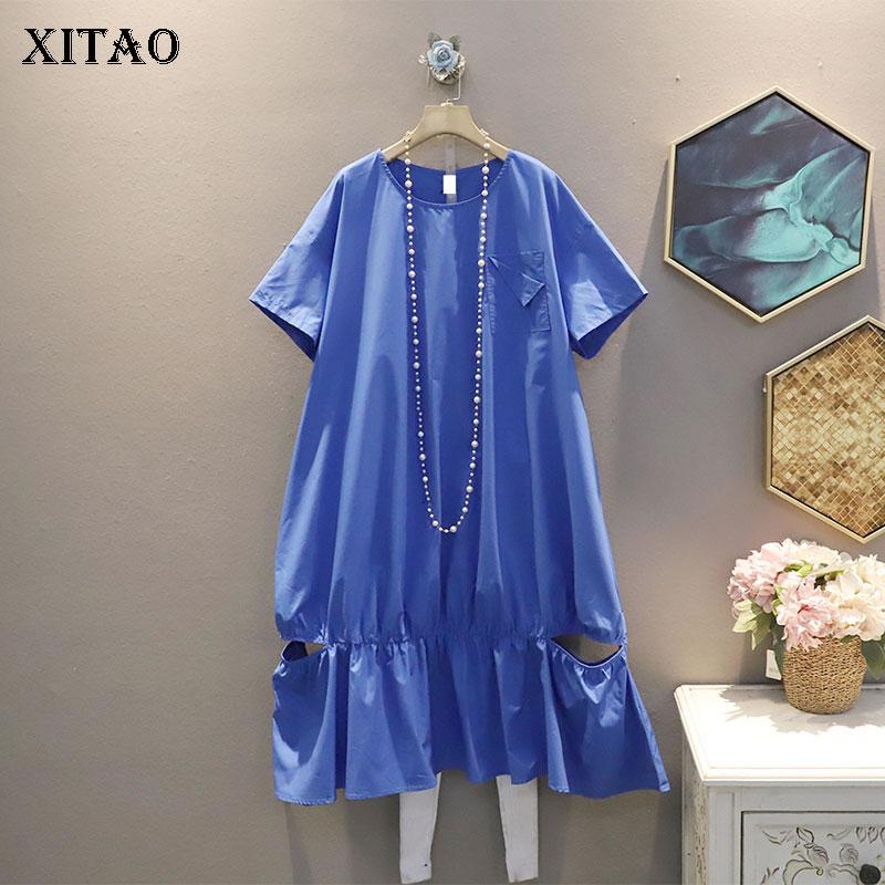 

XITAO модное женское свободное платье с вырезами GCC4426