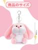 [Looking] Cute Fluffy Rabbit Plush Keychain Pendant with Long Ears, Pink, Perfect As a Birthday Gift, Graduation Gift, or Gift for Your Girlfriend or