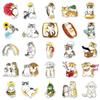50 Hand-Drawn Cute Cat Cartoon Stickers: Waterproof Decorations for Phone Cases, Laptops, and Journals