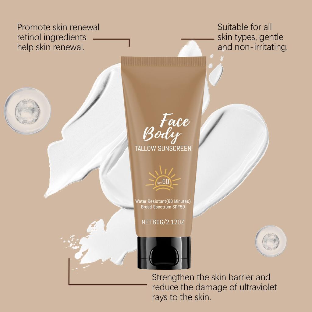 Tallow Sunscreen Is A Sunscreen, Long Lasting Antioxidant Body And Face