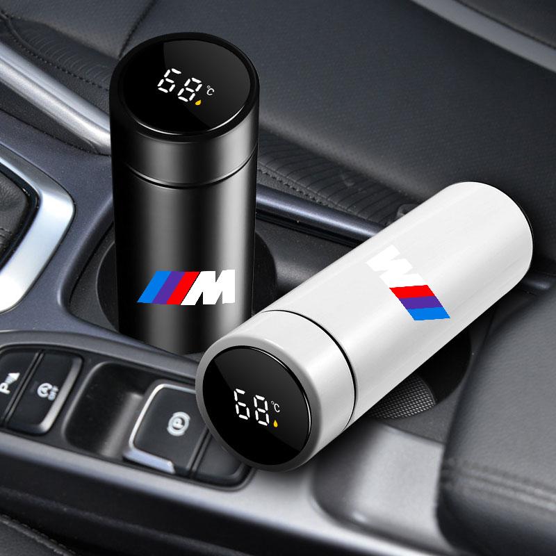 Car Smart Thermos Bottle With Temperature Display Coffee Cup For BMW M E34 E36 E60 E90 E46 E39 E70 F10 F20 F30 X5 X6 X1 M3 M5 M6 E71 F01 F02 F87