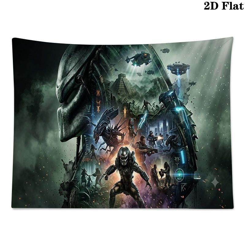 Predator Wall Tapestry Aesthetic Wall Hanging Printed Fabric Blanket Decorative Tapestries for Bedroom Living Room Home Decor