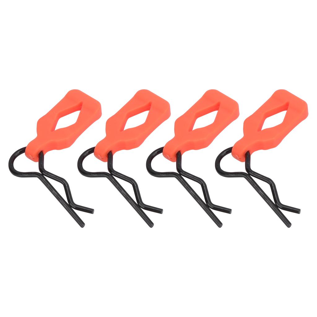 4pcs Metal Body Shell Clips Buckles for 110 RC Remote Control Car Parts AccessoriesOrange