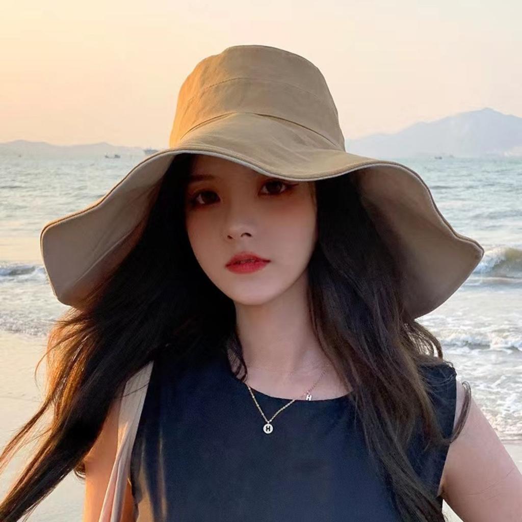 Oversized hatt Dame Sommer Solhatt Solbøttehatt