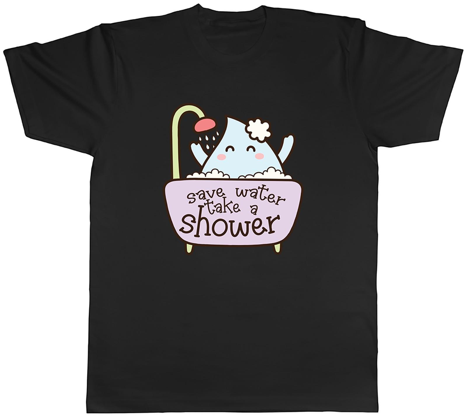 Save Water Take a Shower Mens T-Shirt Tee Gift Top XXXXL
