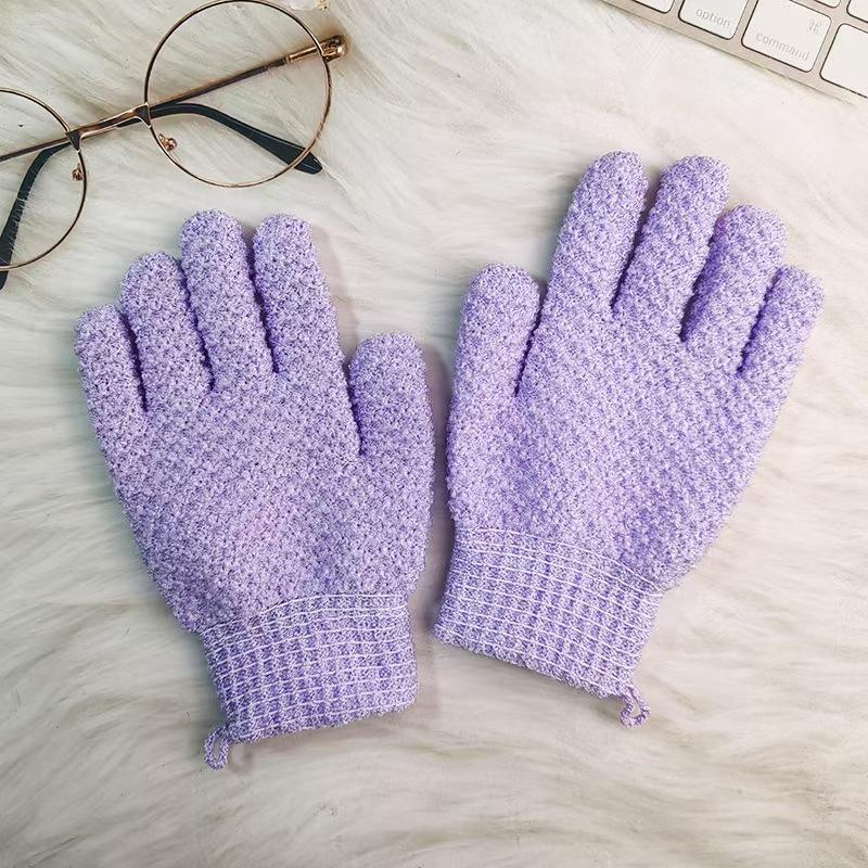 Textured Exfoliating Shower Gloves Reusable Body Scrub Bath Mitt Dead Skin Removal Massage Glove for Home Spa Skin Cleansing