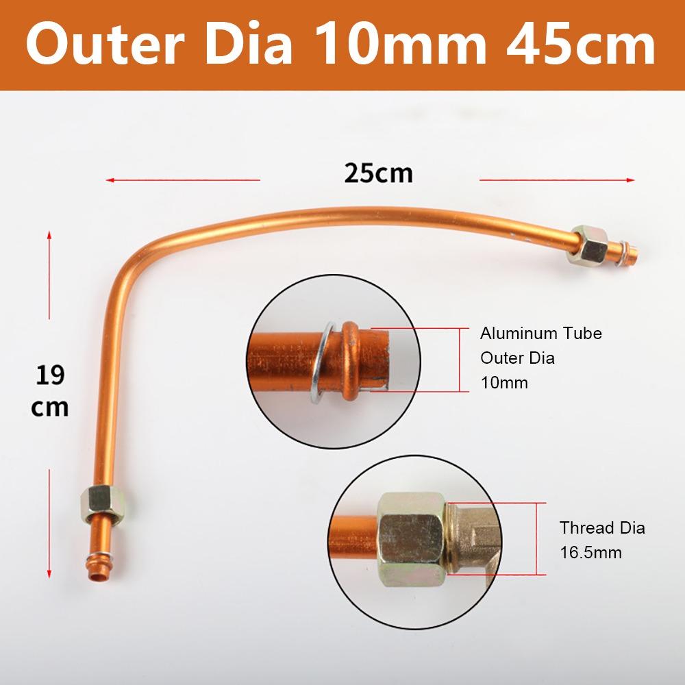 

1Pcs 10*450mm 10*550mm Air Compressor Exhaust Tube G3/8 Hex Nut Aluminum Connecting Pipe Air Line Hose