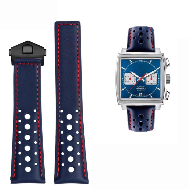 Cinturino per orologio in pelle di vacchetta Per TAG Heuer MONACO CARRERA Sostituzione cinturino CAW211M 211P CAW211R 211T Braccialetto in vera pelle da uomo 22mm