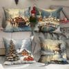 Christmas American Decorative Throw Pillow Case Pillow Case Sofa Living Room Cushion Pillow Case