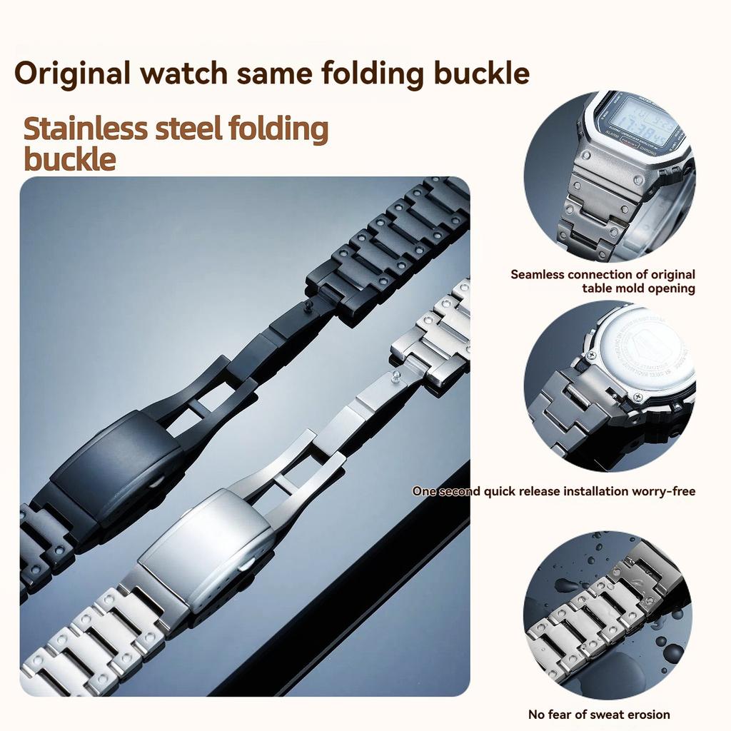 For Casio Small Square DW-5600 GW-B5600 GW-M5610 G-5600 GW5000 Modified Titanium Alloy Case Lightweight Titanium Watch Strap