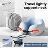 Reise Massage Memory Baumwolle U-förmiges Kissen Weich Tragbar Aufbewahrung Nackenstütze Schutz Waschbar Flugzeugkissen Wirbelsäulenpflege